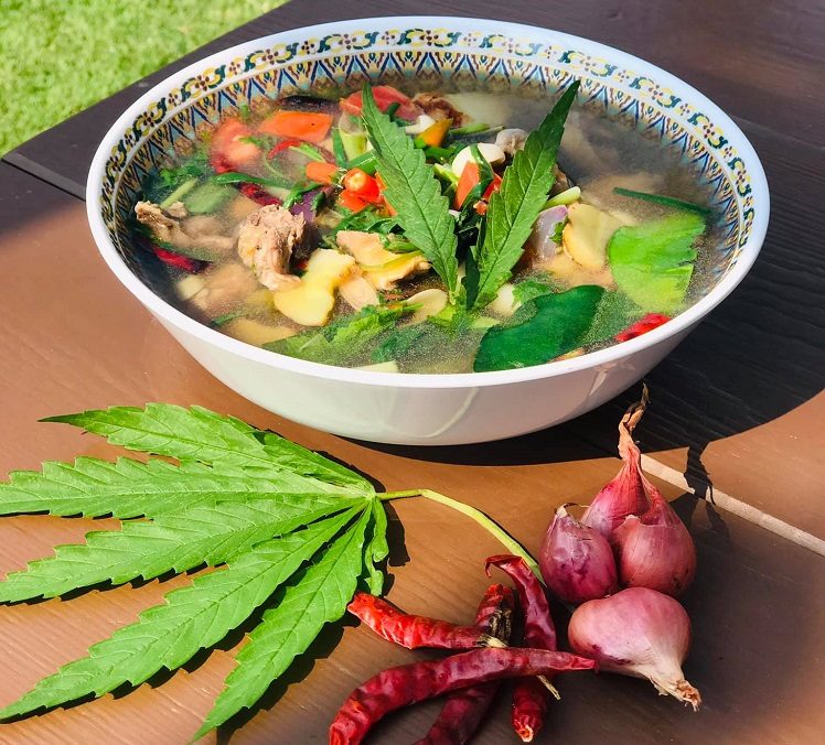 Spicy Chicken Soup with Cannabis