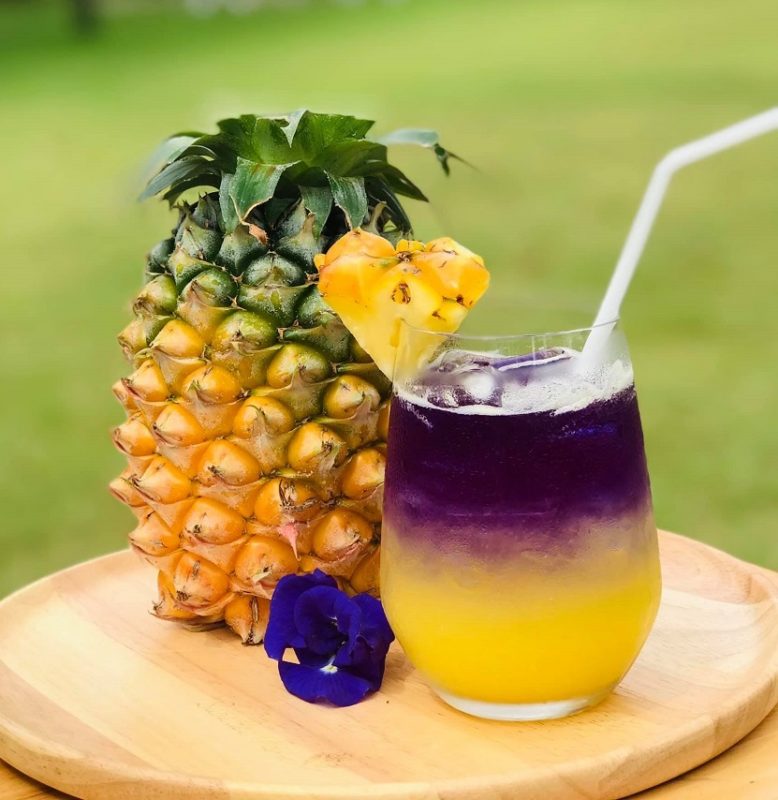 Pineapple with Butterfly Pea