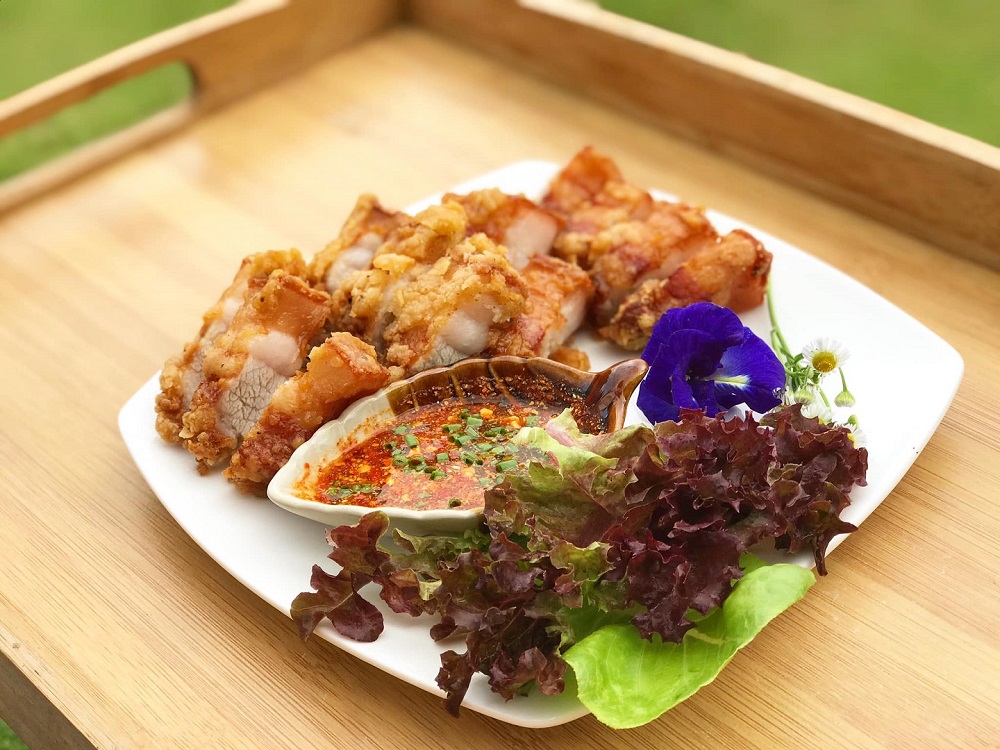 Fried Pork Belly with Fish Sauce